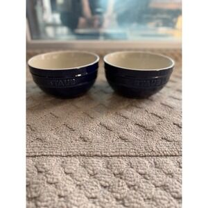 STAUB 2-pc Large Universal Bowl Set, 6.5-inch/1.25-qt, Dark Blue